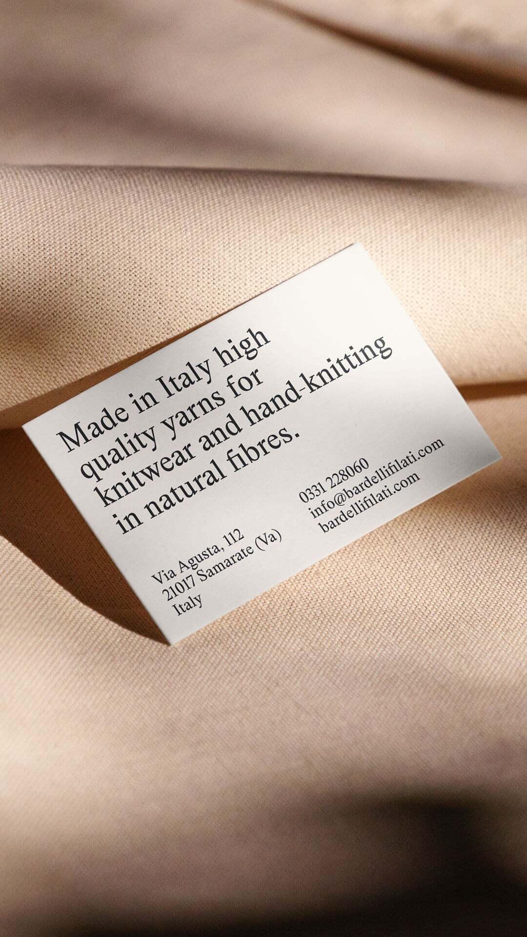 Studio But Maybe – Bardelli Filati business card